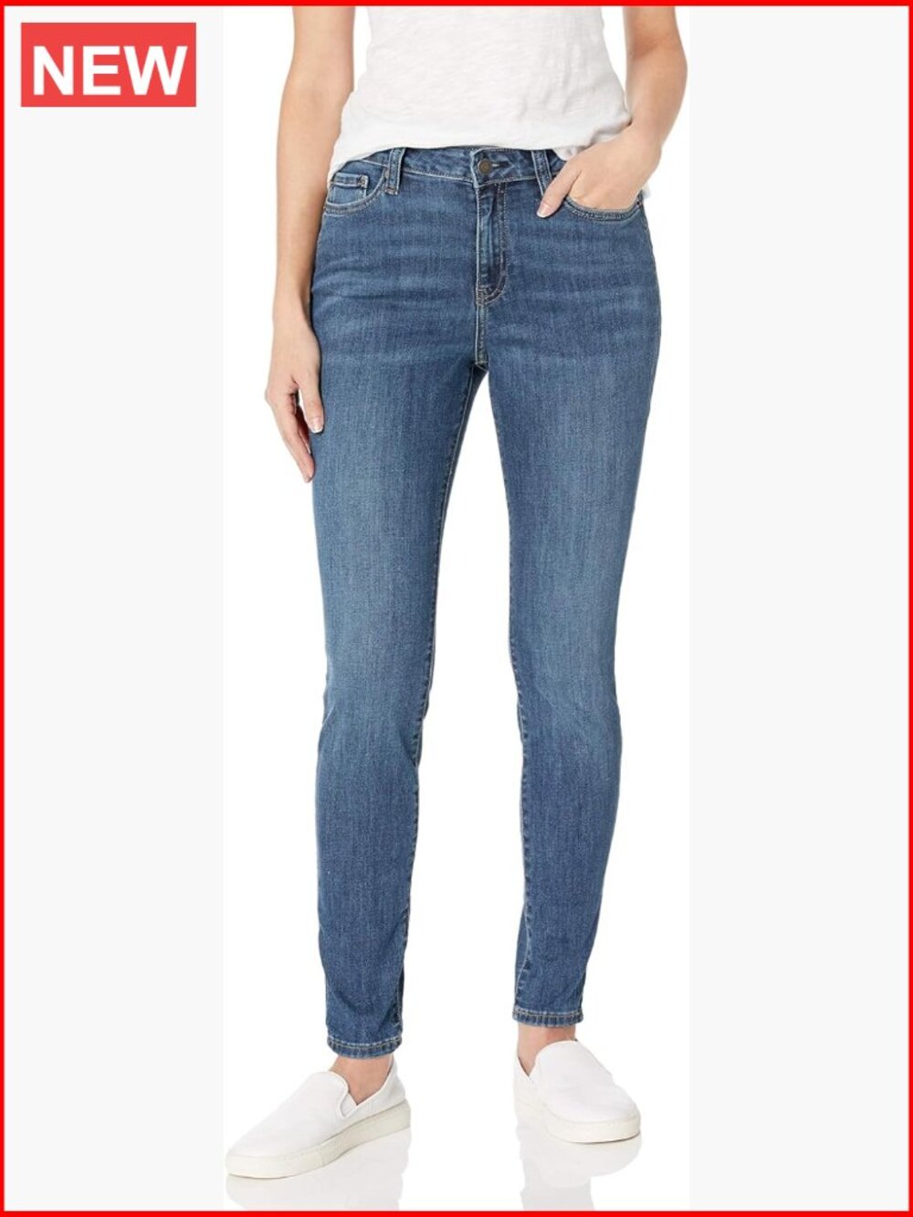 Mid-Rise Stretchy Skinny Jeans, Cotton-Blend Denim, Five-Pocket Style